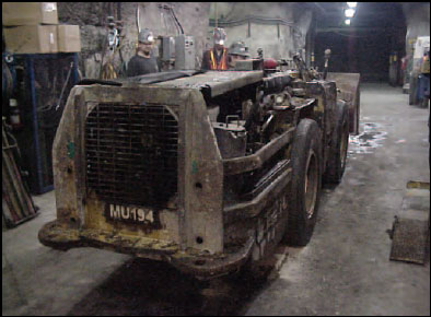 A typical subsurface mine source of diesel particulate matter. Image courtesy of the Mine Safety and Health Administration.