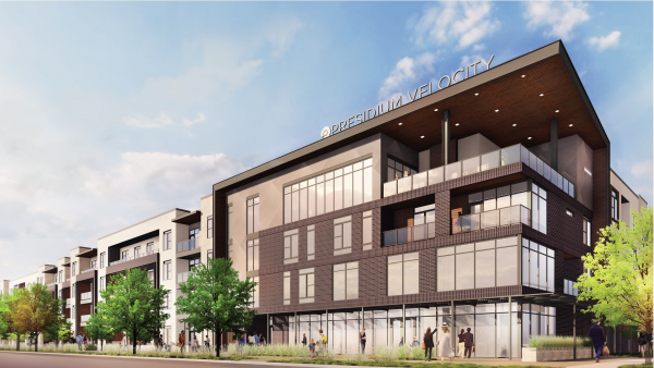 Rendering of the multi-family housing development courtesy of O'Brien Architects